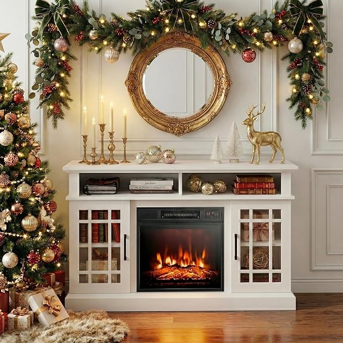 SIMOE Fireplace TV Stand Electric Fireplace 49Inch Console up to 55'' TV