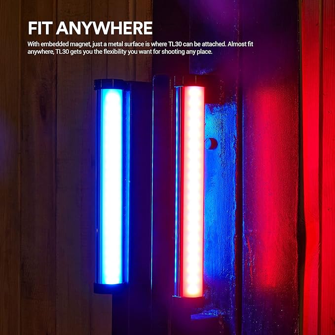 Godox TL30 RGB Tube Light, CRI 97+ TLCI 99+ Handheld Full Color LED Video Light