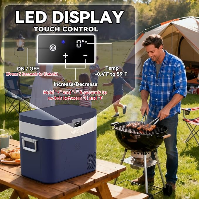 Car Refrigerator Portable Car Fridge 12V Refrigerator 23 Quart Freezer