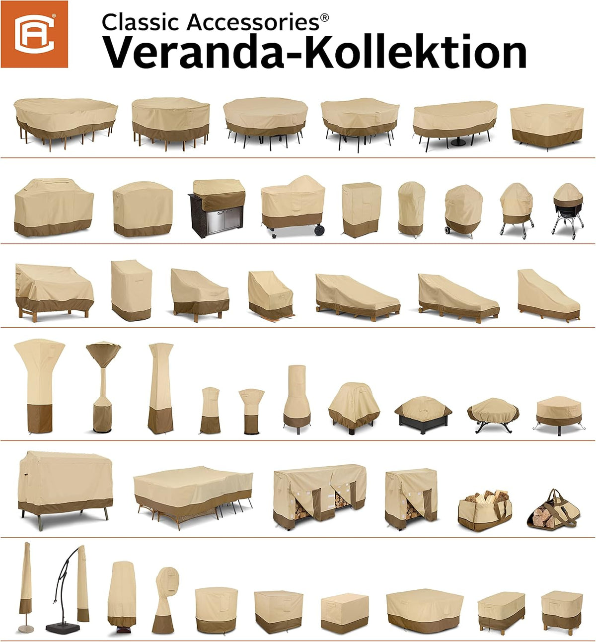 Classic Accessories Veranda Water-Resistant 25.5 Inch Stackable Patio Chair C...