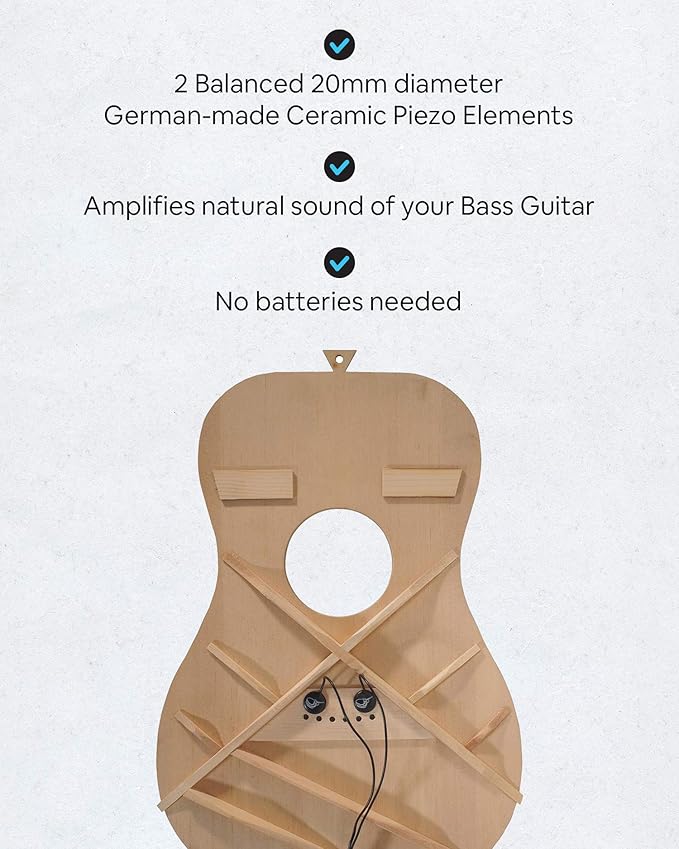 Journey Instruments Passive Piezo Bass Pickup – EP002K Two Balanced German-made
