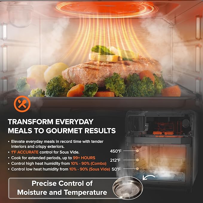 Nuwave Combi Steam Oven, Non-Toxic Stainless Steel Multi-Cooker