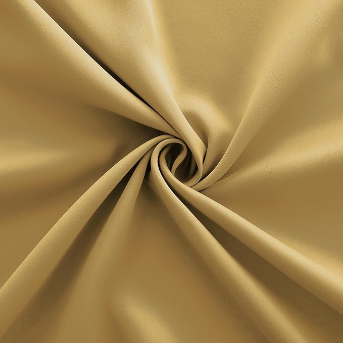 KOUFALL Gold Luxury Curtains 108 Inch Long