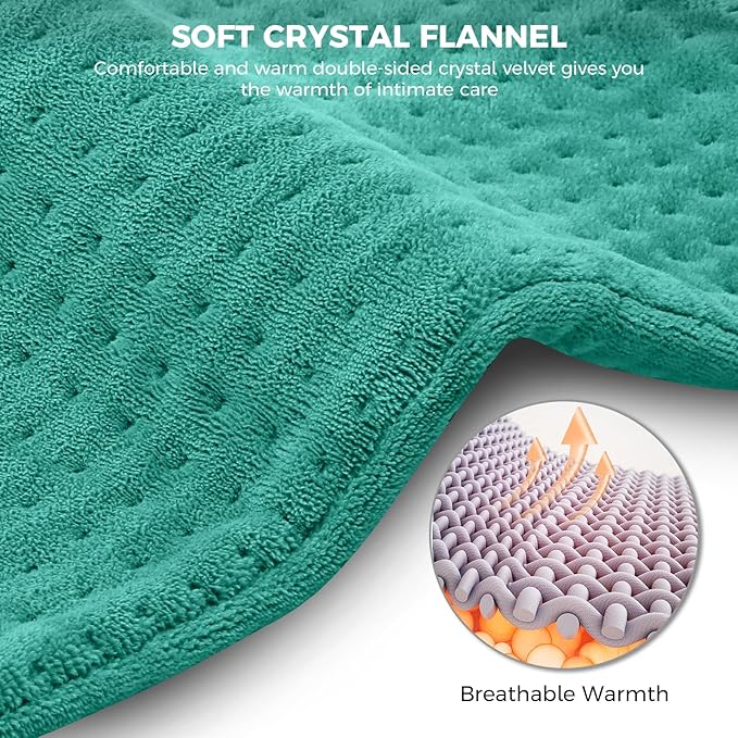 NOWWISH Heating Pad for Back Pain Relief & Period Cramps, 33x17 Inches El...