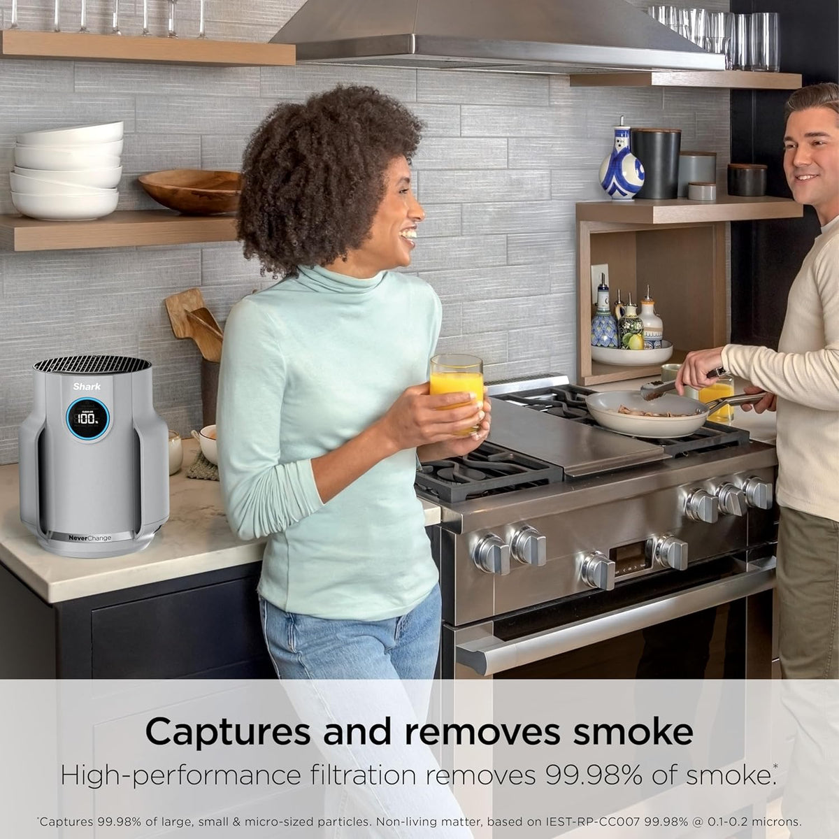 Shark NeverChange Compact Pro Air Purifier, HP071BRN, Winter Fog