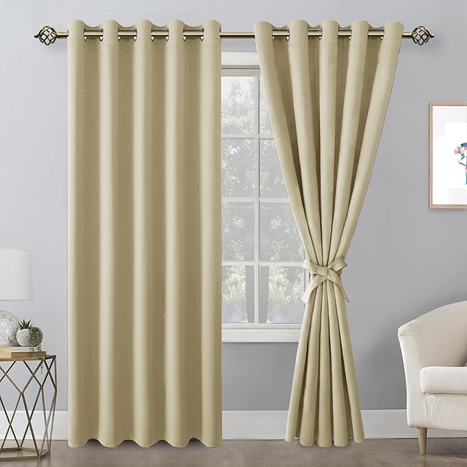 Hiasan Blackout Curtains for Bedroom, 60 x 84 Inches Long
