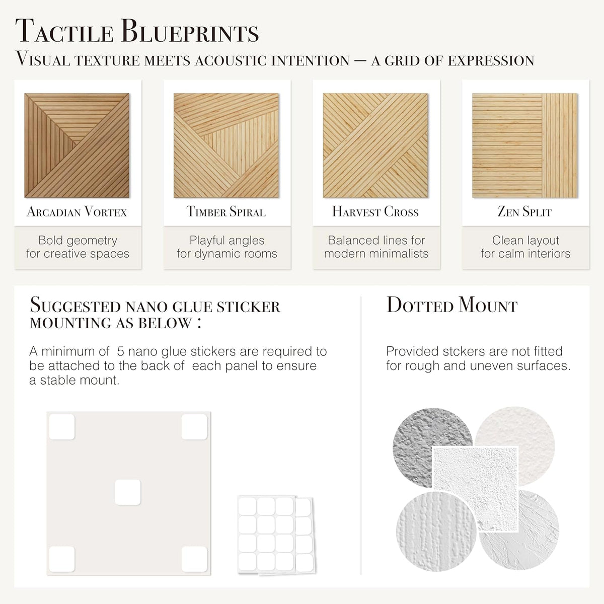 Soon Global Acoustic Wall Panels, Zen Split