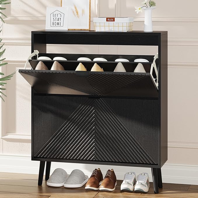Shoe Cabinet Storage, Farmhouse Freestanding Organizer