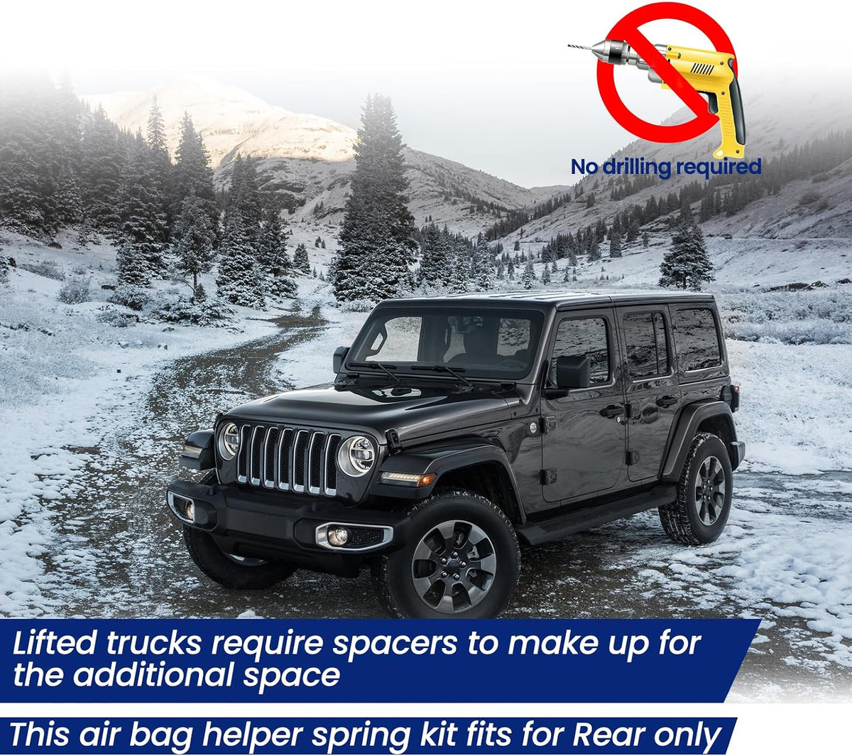 Rear Air Spring Bag Suspension Kits Fit for Jeep-p Wrangler JL 2018-2024 Rear...