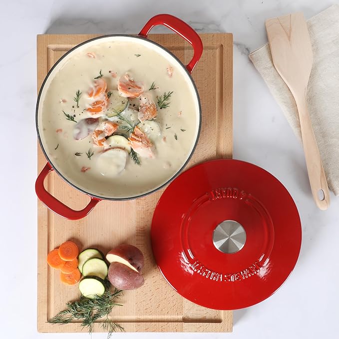 Martha Stewart Gatwick 4 Quart Enamel Cast Iron Dutch Oven