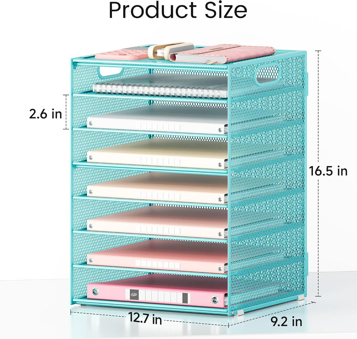 Lavatino 8-Tier Office Desk File Organizer, Letter Tray Paper Organizer with ...