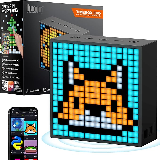 Divoom TimeBox Evo -- Pixel Art Bluetooth Speaker