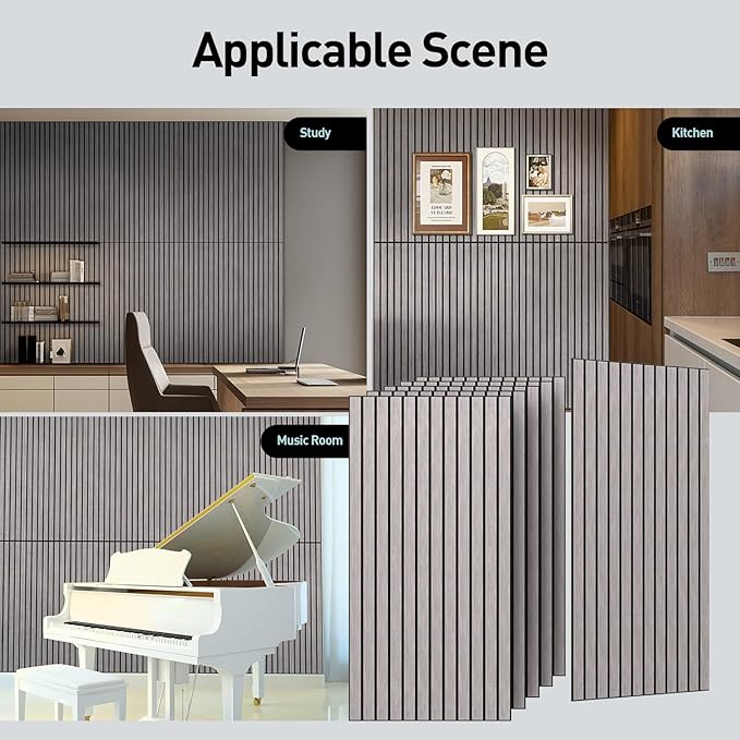 UMIACOUSTICS 6 Packs Acoustic Panel, 47.2 x 23.6 Inches Decorative Sound Proof
