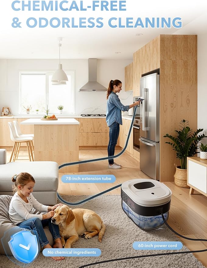 Steam Cleaner 3-Level Adjustable Steamer (17 pcs)