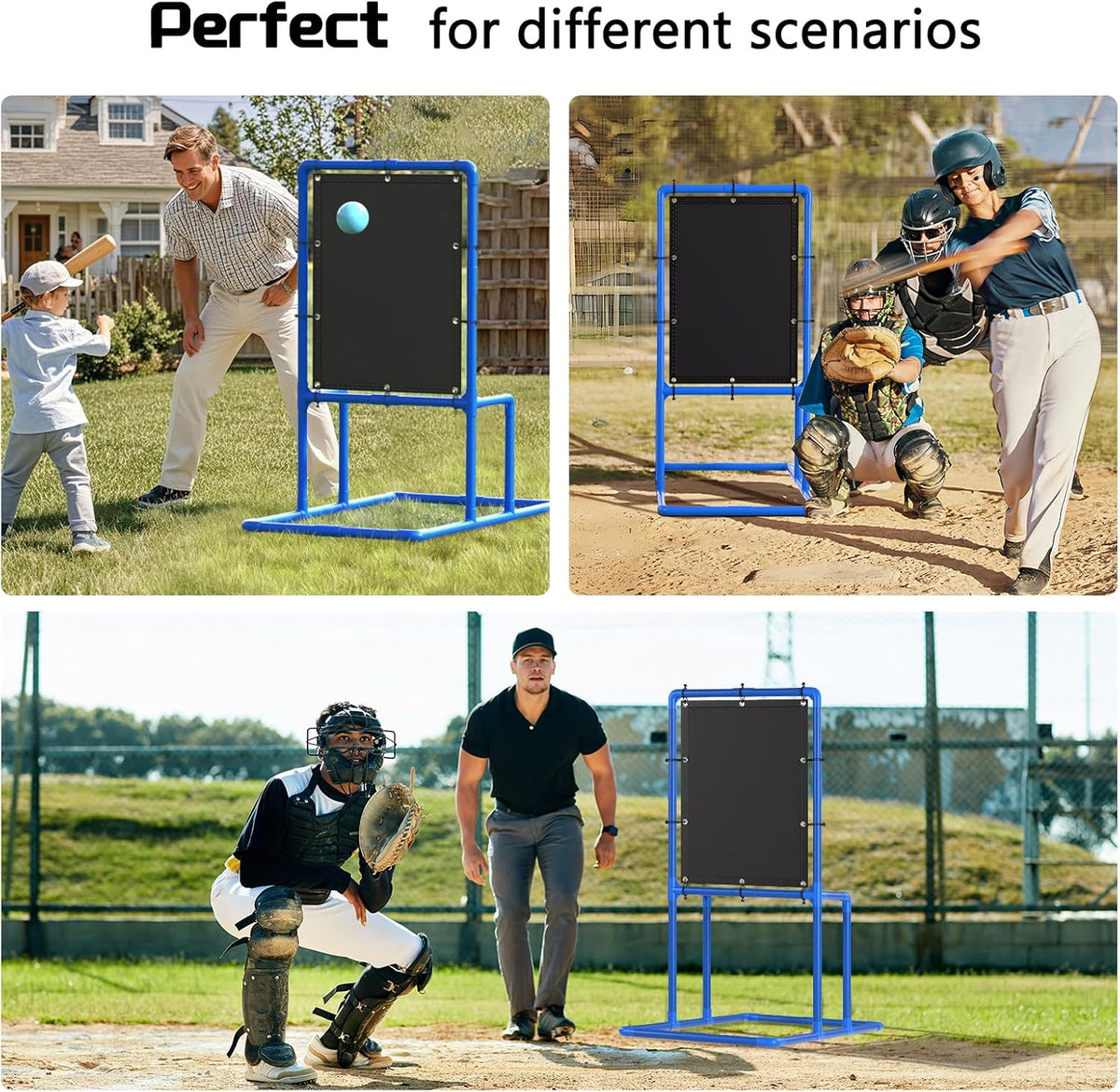 Baseball Strike Zone Target for Plastic Ball Pitching Target with Carry Bag