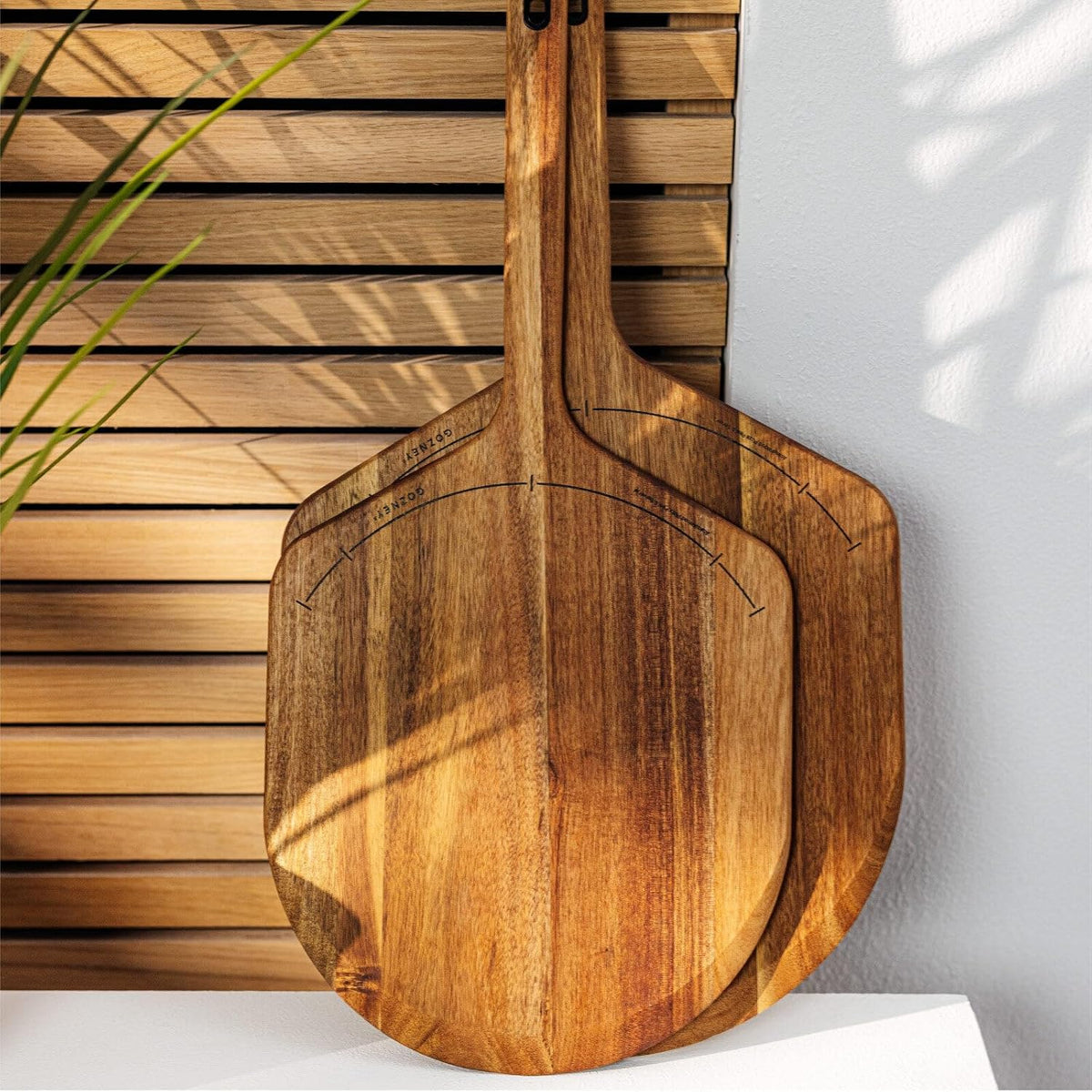 Gozney 12" Acacia Wood Pizza Placement Peel and Server, Durable Hardwood
