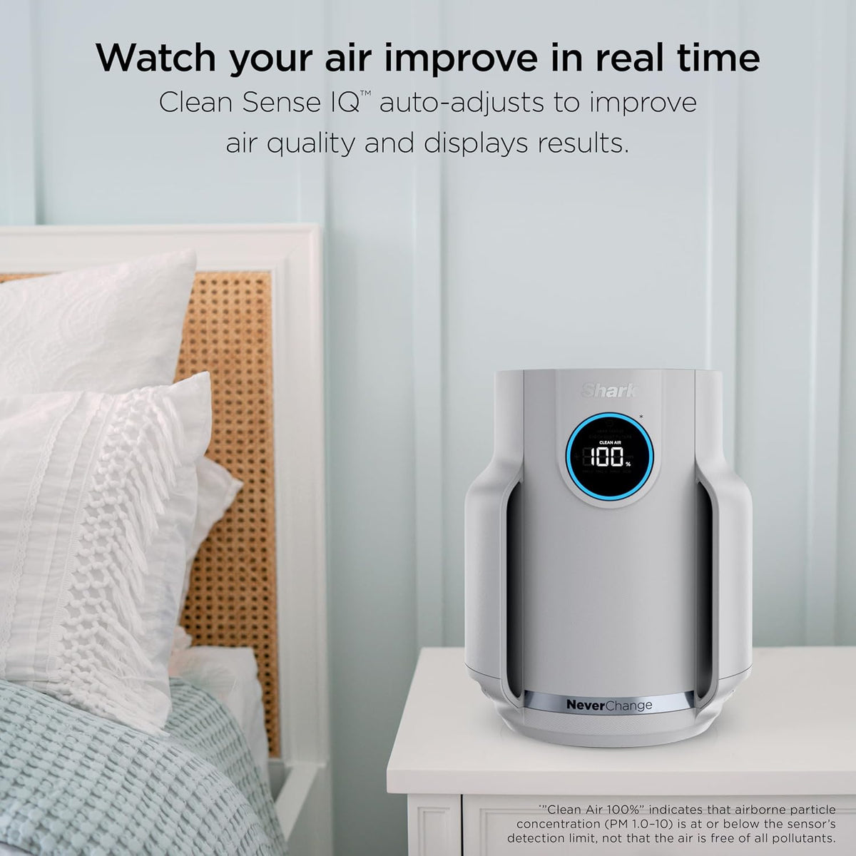 Shark NeverChange Compact Pro Air Purifier, HP071BRN, Winter Fog
