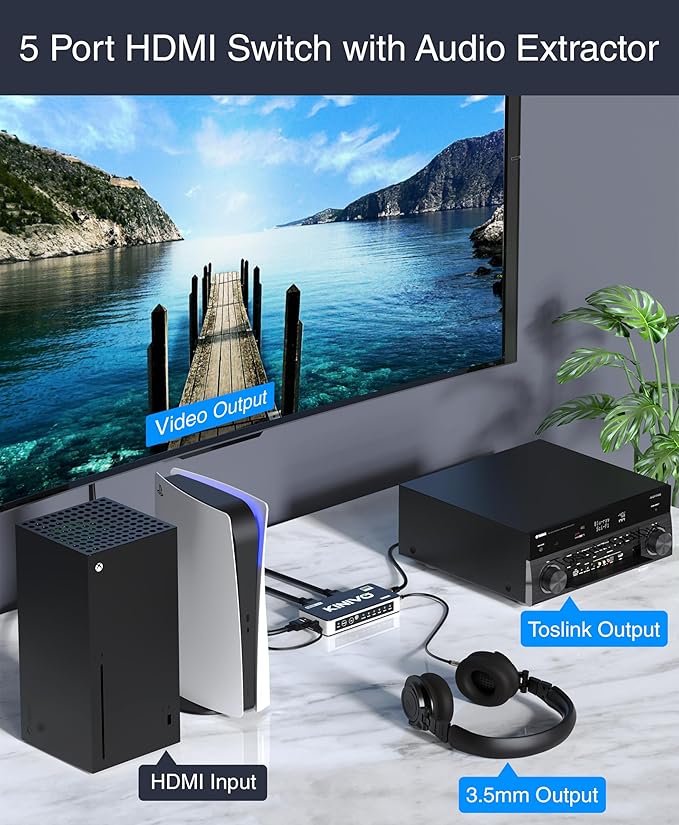 Kinivo HDMI Switch with Audio Extractor 560BNT