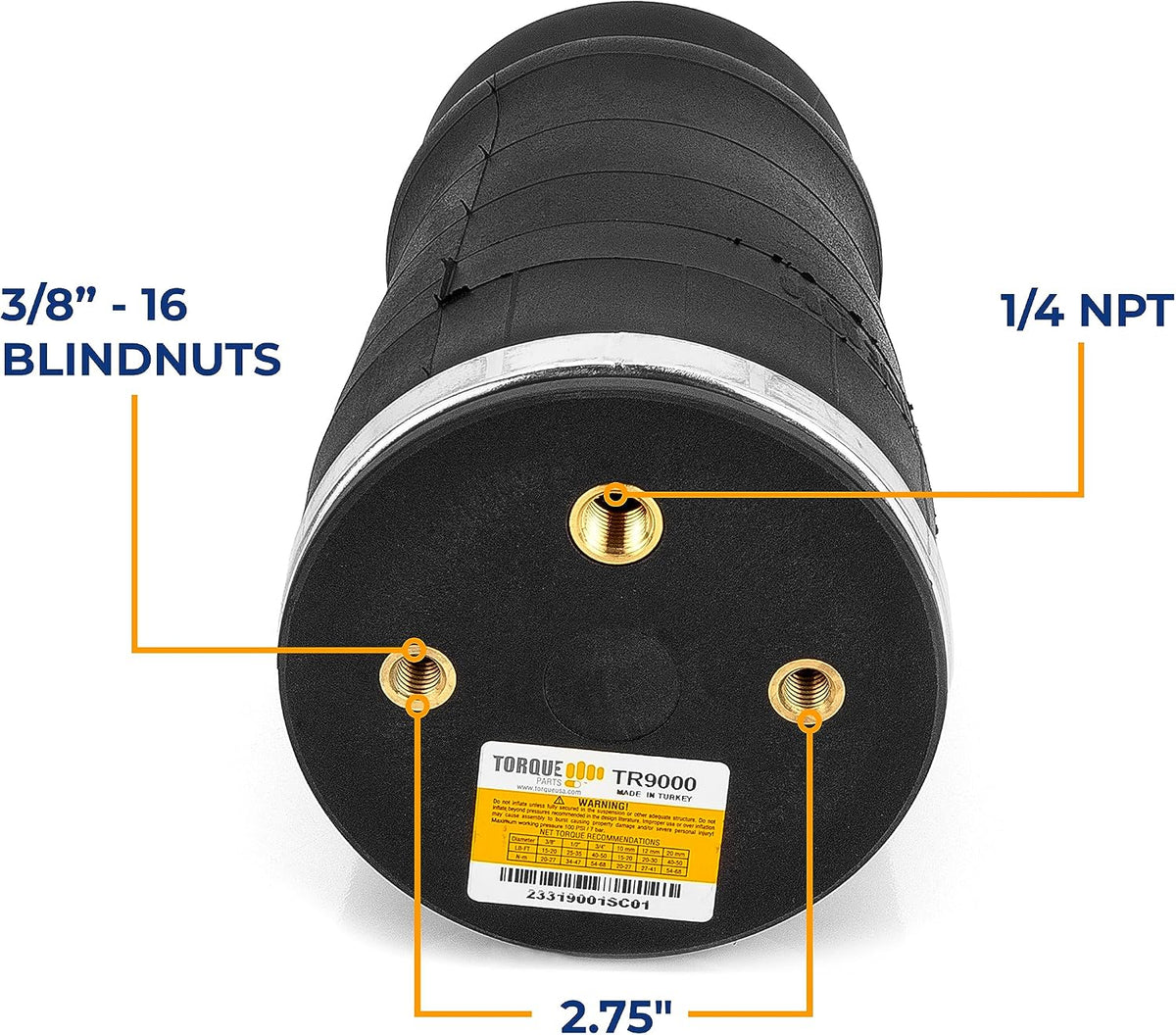 Torque 2 PCS Air Spring Bags Replaces 9000 Firestone Ride Rite