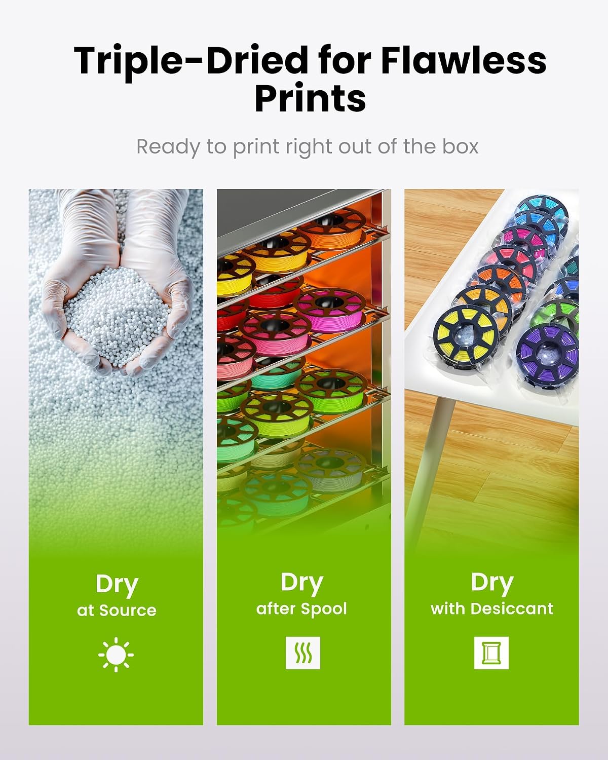 Pre-Dried PLA Basic, 8 x 250g Bundle for Bambu Lab 3D Printers
