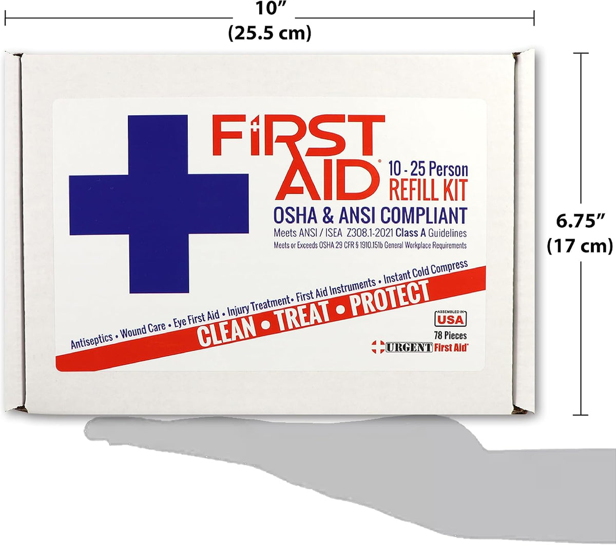 OSHA & ANSI 2021 Class A Refill Kit, 25 Person, 78 Pieces, First Aid Refill