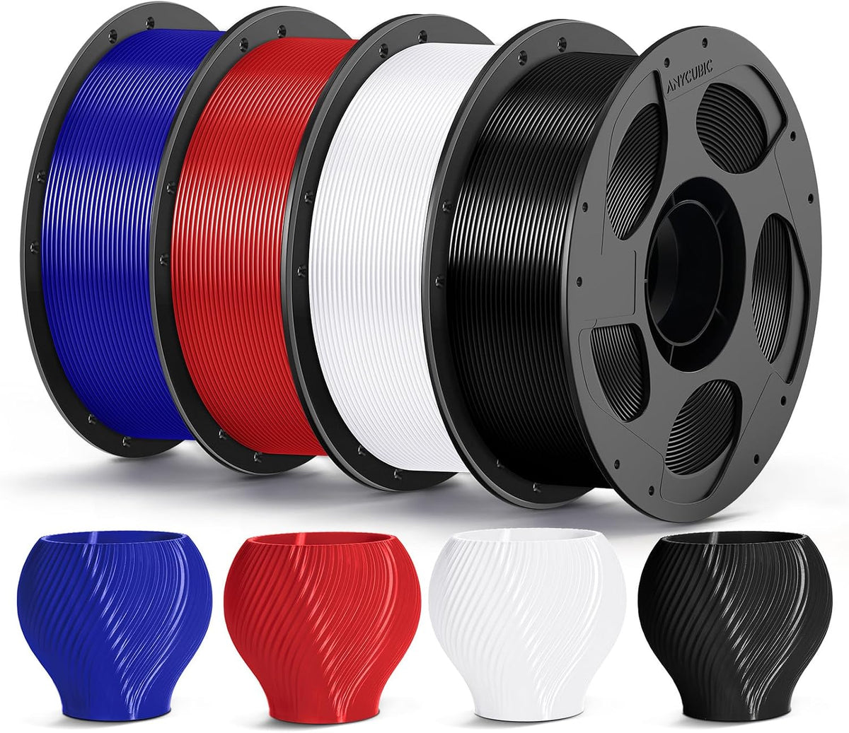 ANYCUBIC PETG Filament 1.75mm Multicolor Bundle, 4KG