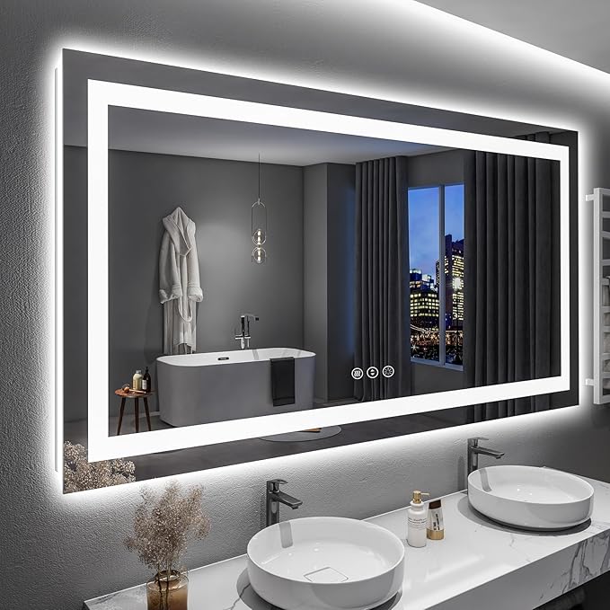 YEELAIT 60x36 Inch LED Bathroom Mirror