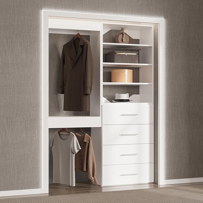 64" Wide Modular Closet Organizer