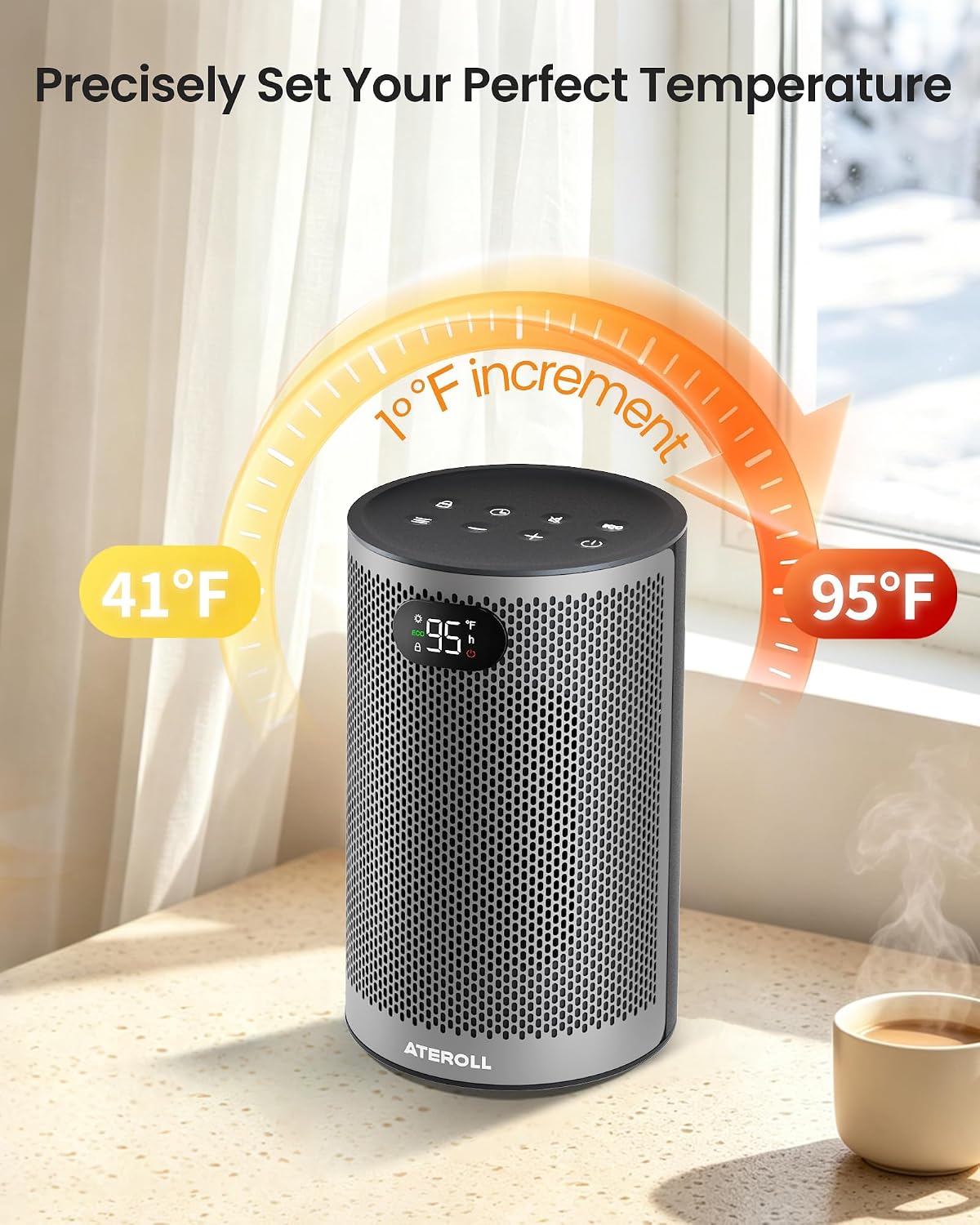 Space Heater, Portable Heaters for Indoor Use with Remote