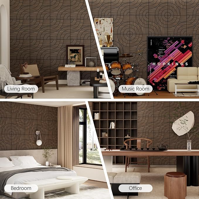 ARMURO 4 Packs Acoustic Wall Panels