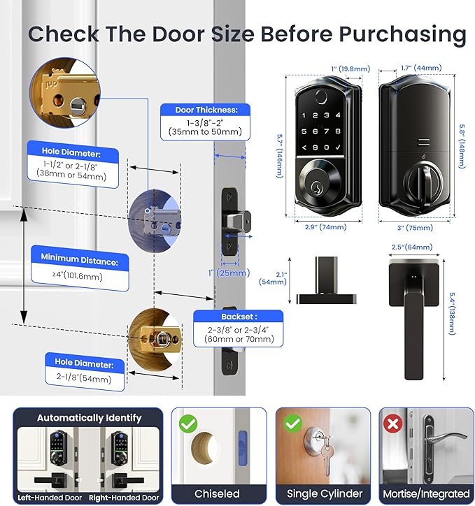 Veise VE017-B Fingerprint Smart Lock