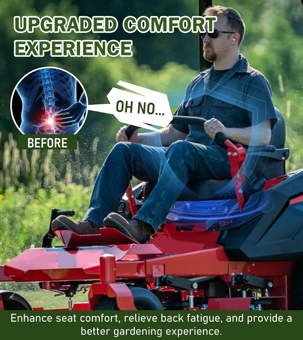ELITEWILL Seat Suspension Kit for Zero Turn Lawn Mower