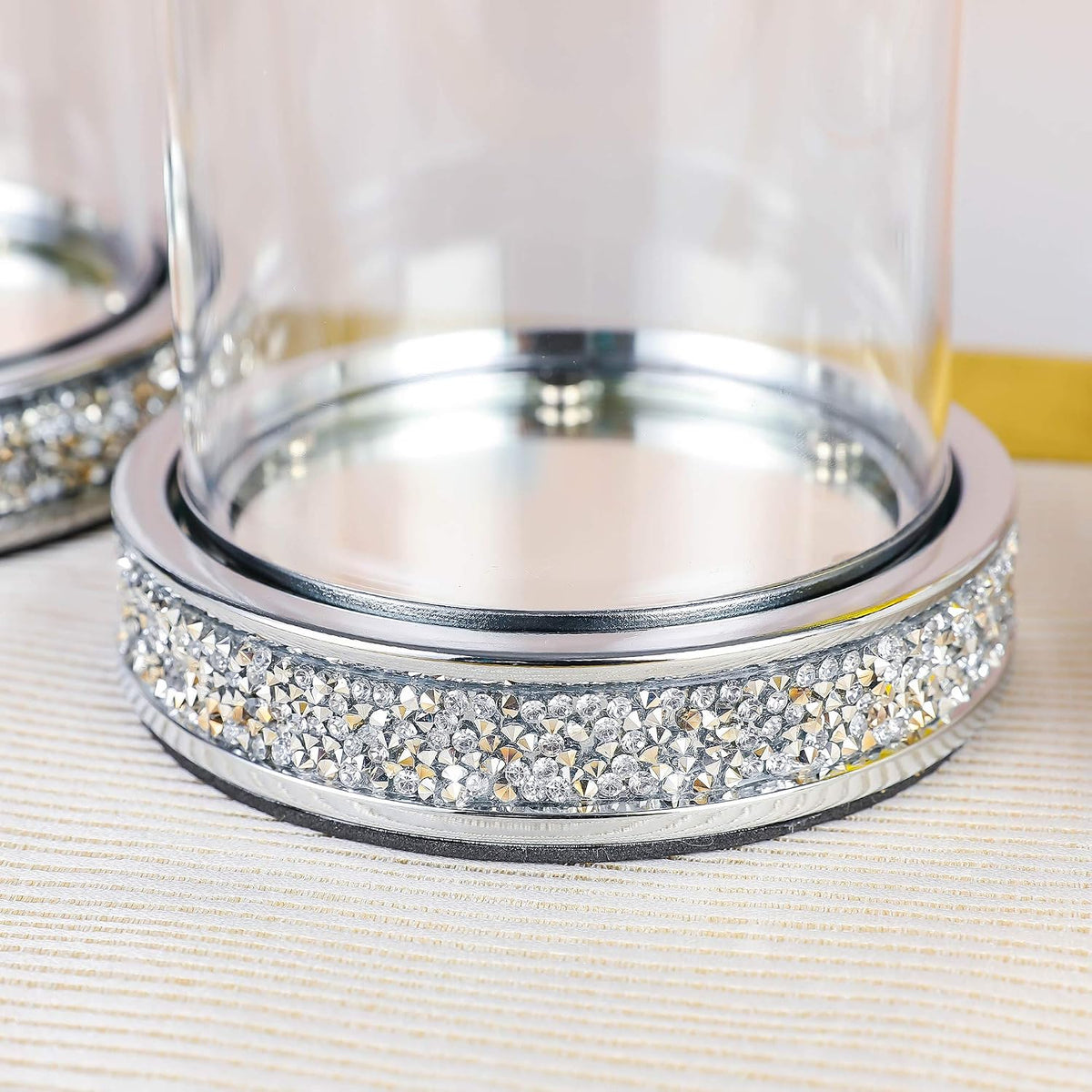 Pillar Candle Holders set of 2,Hurricane Candle Holders for Pillar Candle,Gla...