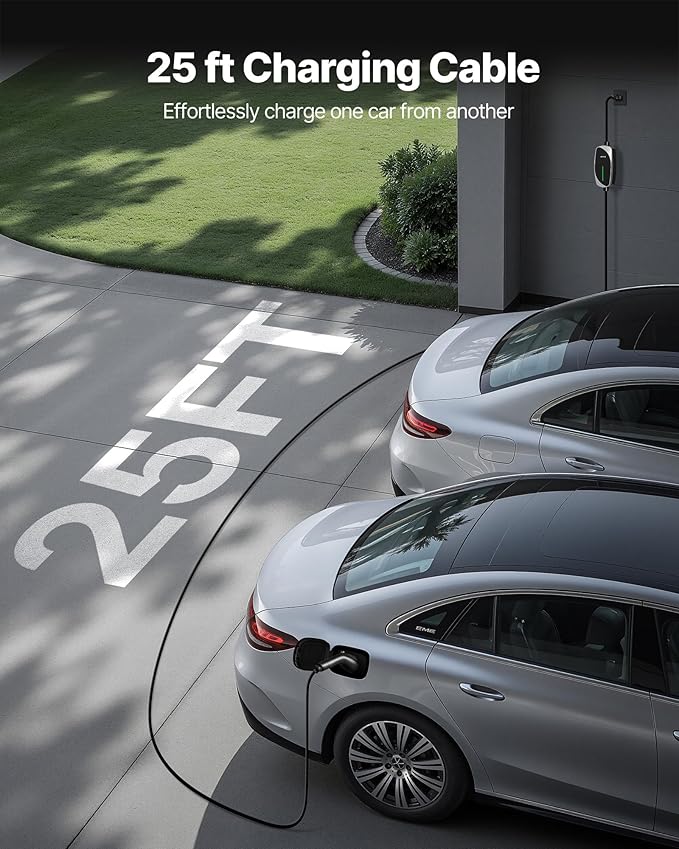 VEVOR Level 1&2 EV Charger, 16 Amp, Electric Vehicle Portable Charger