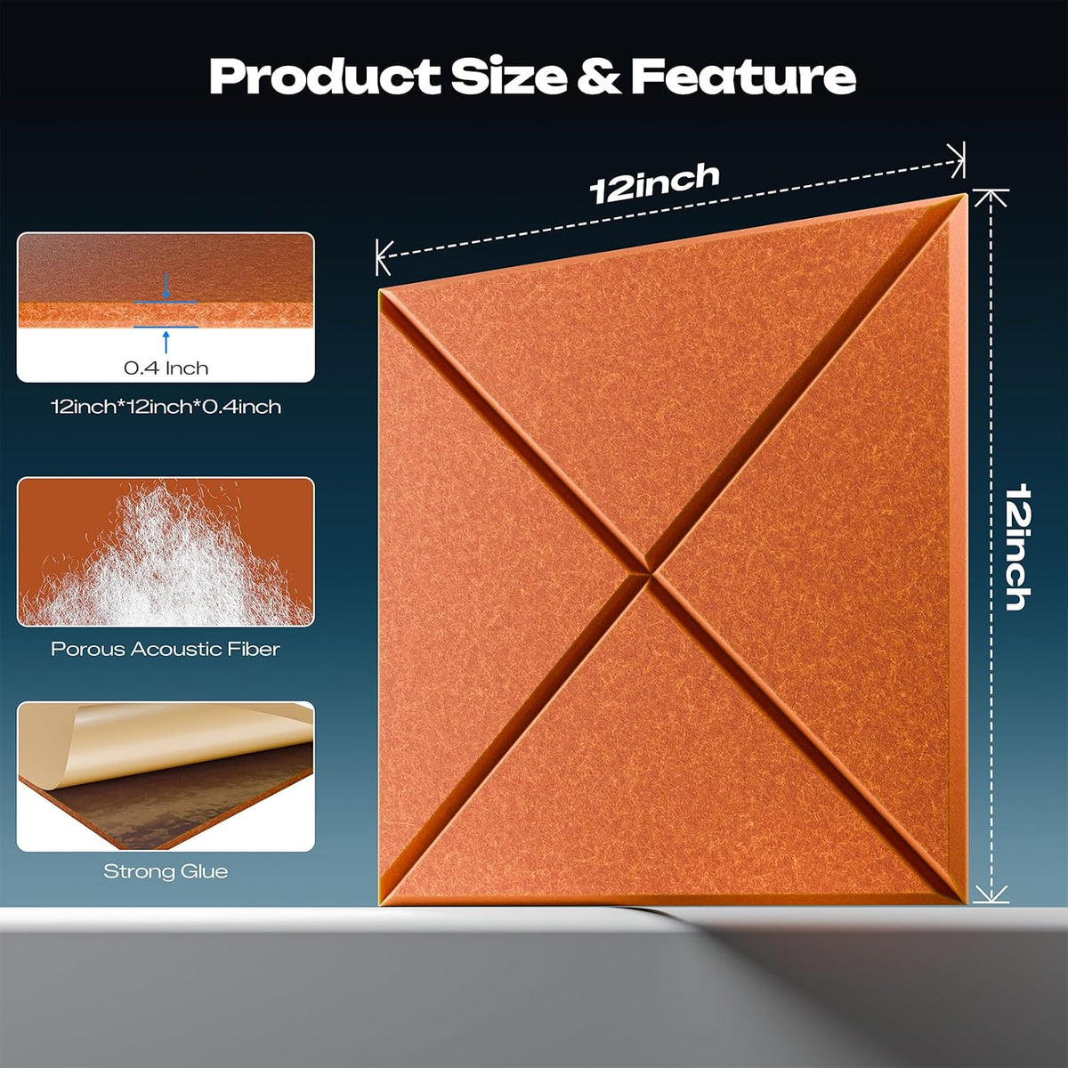 Sonicism 12 Pack X-Lined Acoustic Panels