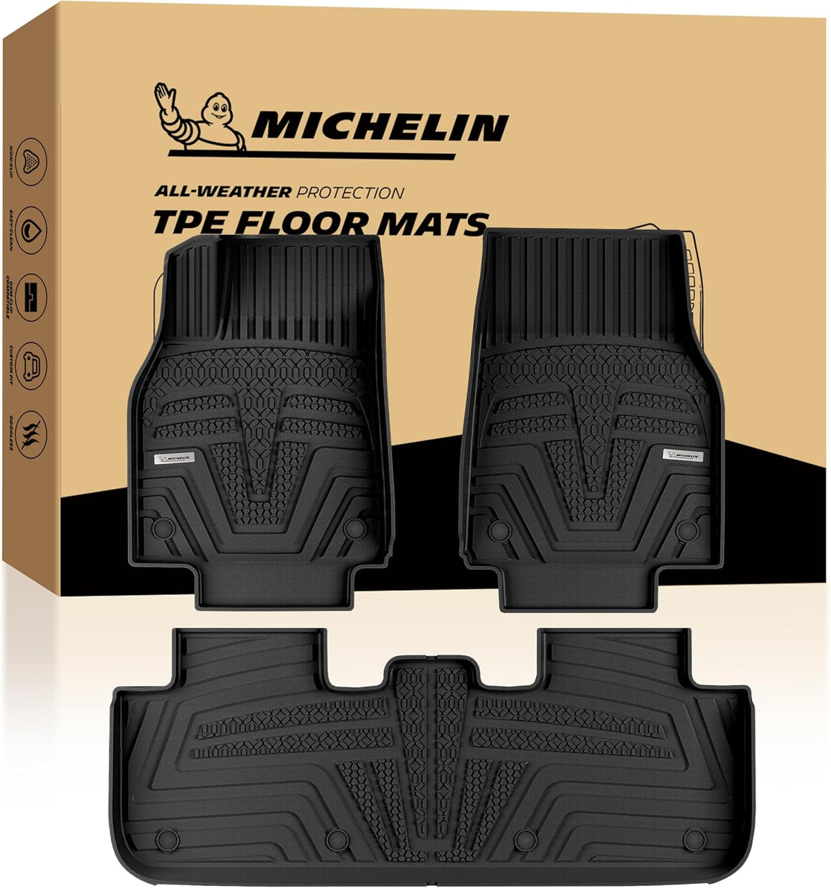 Michelin Vehicle Mat for 2025-2027 Tesla Model Y Juniper 5 Seat (3 Piece)