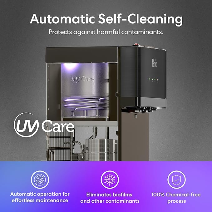 Brio Self Cleaning Bottom Loading Water Cooler Water Dispenser – Black