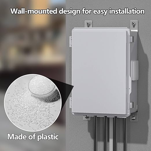 Electrical Junction Box, Ventilated Design, Cable Grommets, Indoor/Outdoor Use