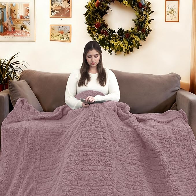 Electric Heated Blanket Queen Size 84"×90" Dual Control, 9 Heating ...