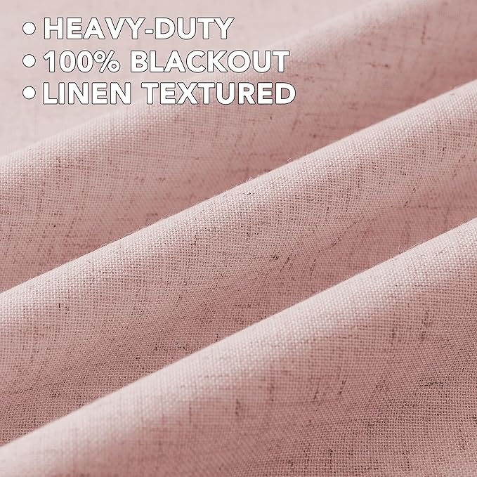 H.VERSAILTEX Linen Curtains 100% Blackout Curtains
