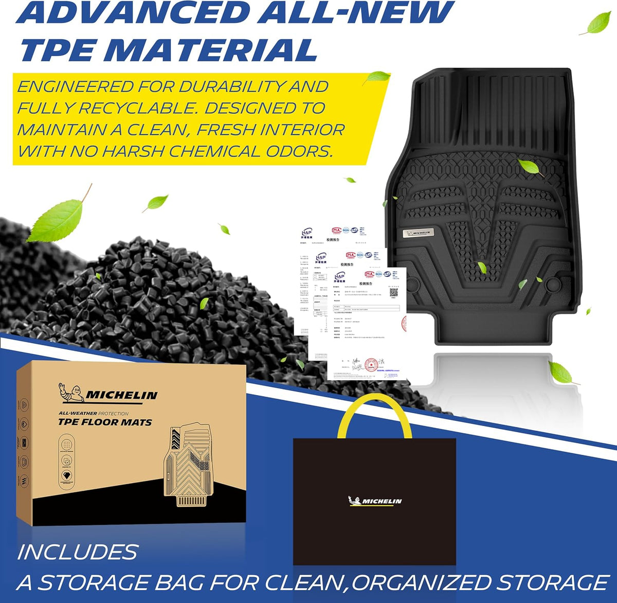 Michelin Vehicle Mat for 2025-2027 Tesla Model Y Juniper 5 Seat (3 Piece)