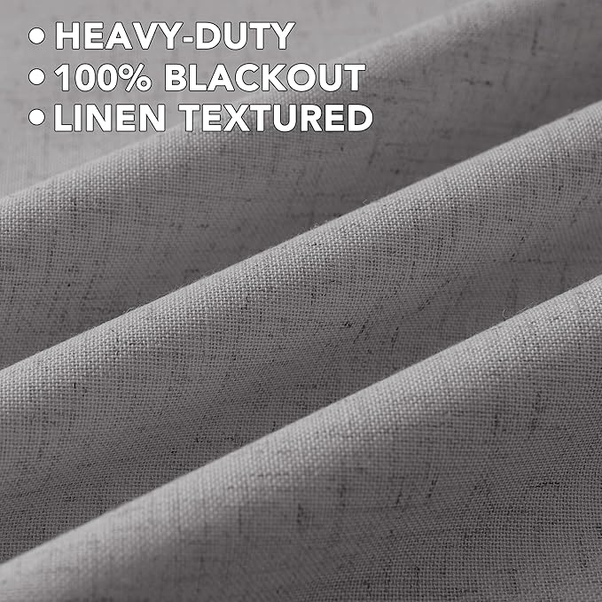 H.VERSAILTEX Linen Curtains 100% Blackout Curtains