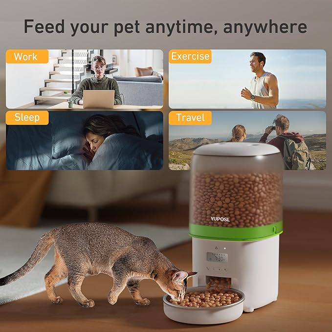 Automatic Cat Feeder - 4L Timed Auto Pet Feeder