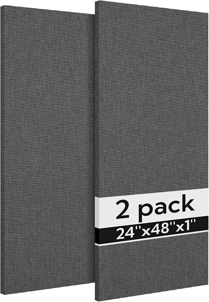 Olanglab Acoustic Panels 2 Pack, Fabric Wrapped Sound Proof Foam Panels