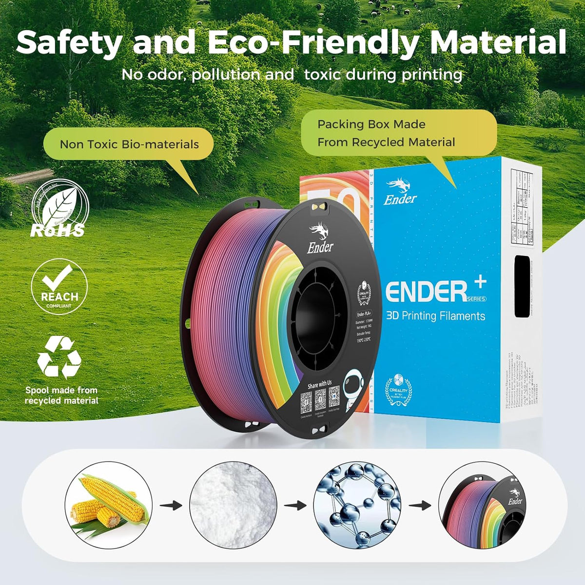 Creality 3D Printer Filament Multicolor 4KG