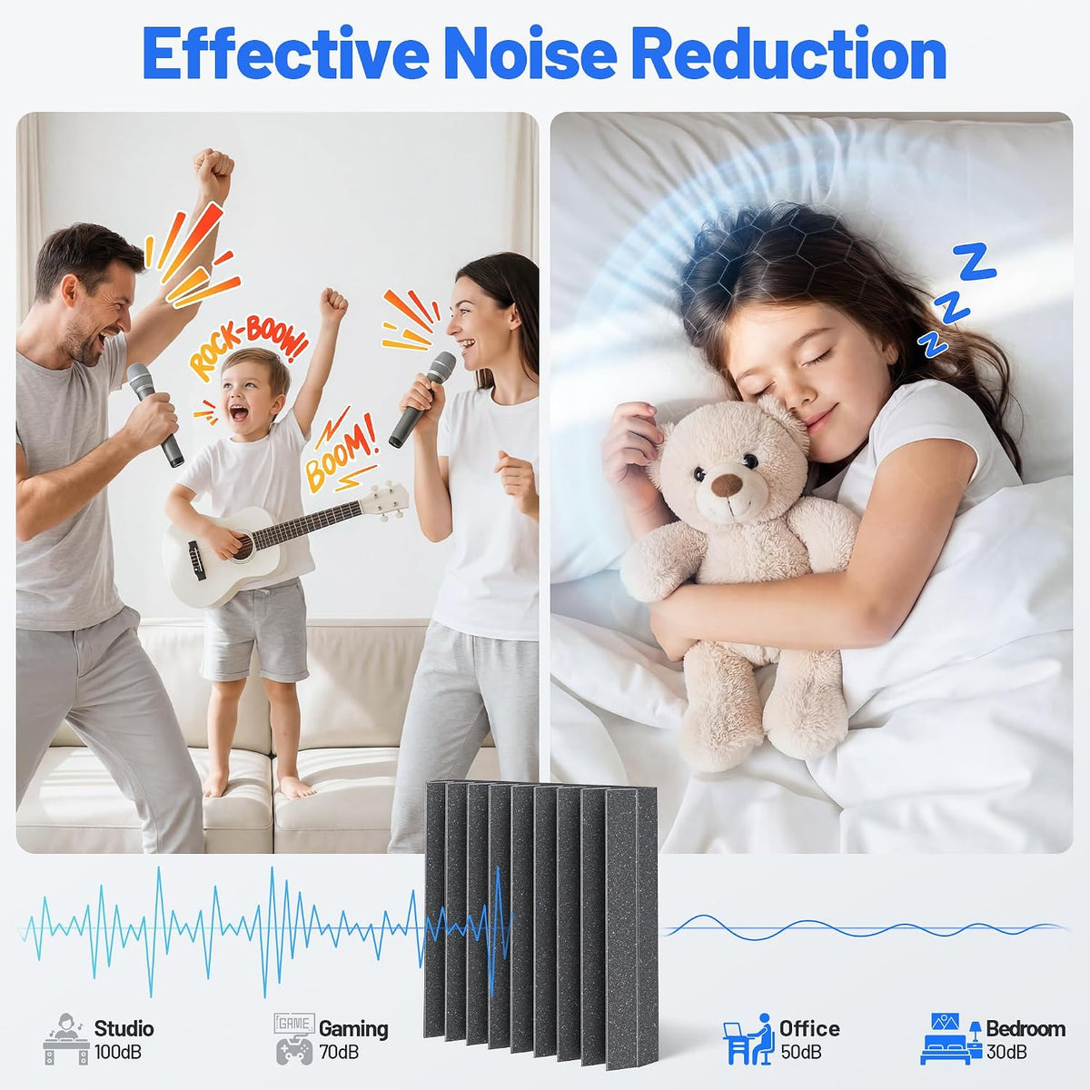 Self-Adhesive Sound Proof Foam Panels For Walls High Density Acoustic Panel