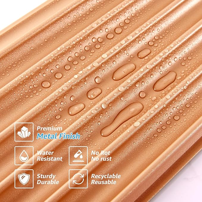 Art3dwallpanels Slat Wall Paneling, 8 Pack Wavy Grain Panel Wall Slats