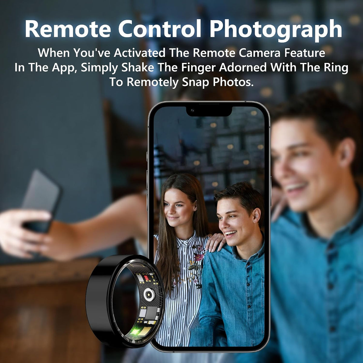 Smart Health Ring Fitness Tracker for Men Women, Gold 7