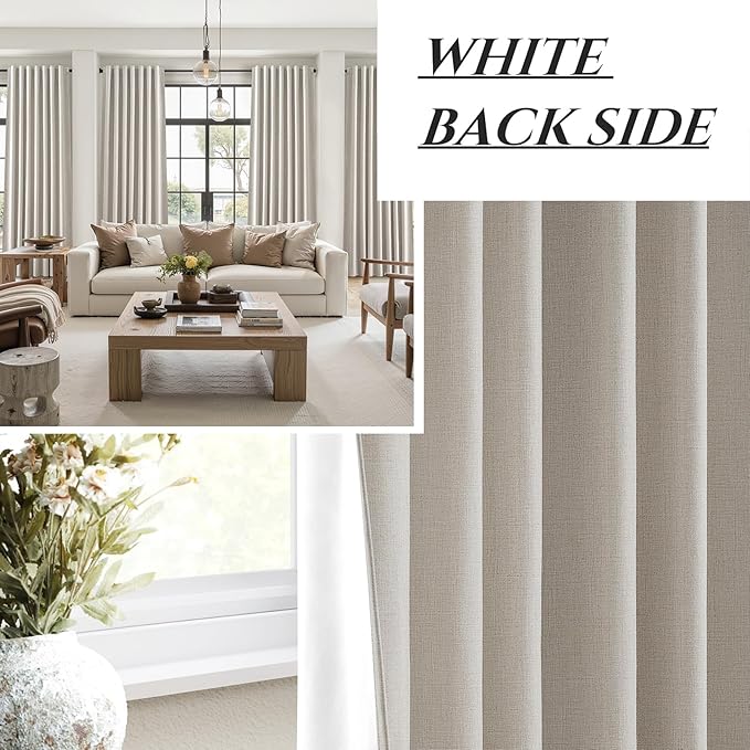 108 Inch Curtains 2 Panel Set Burg Modern Decorative Dark Out Curtains