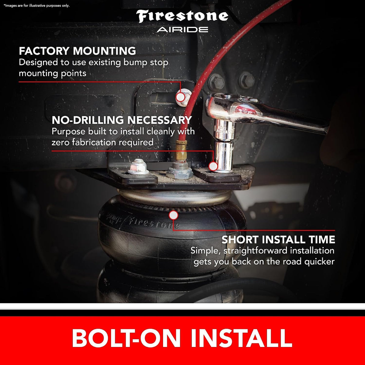Airide Firestone Ride-Rite Air Suspension Kit with Mounting Assembly fits 199...